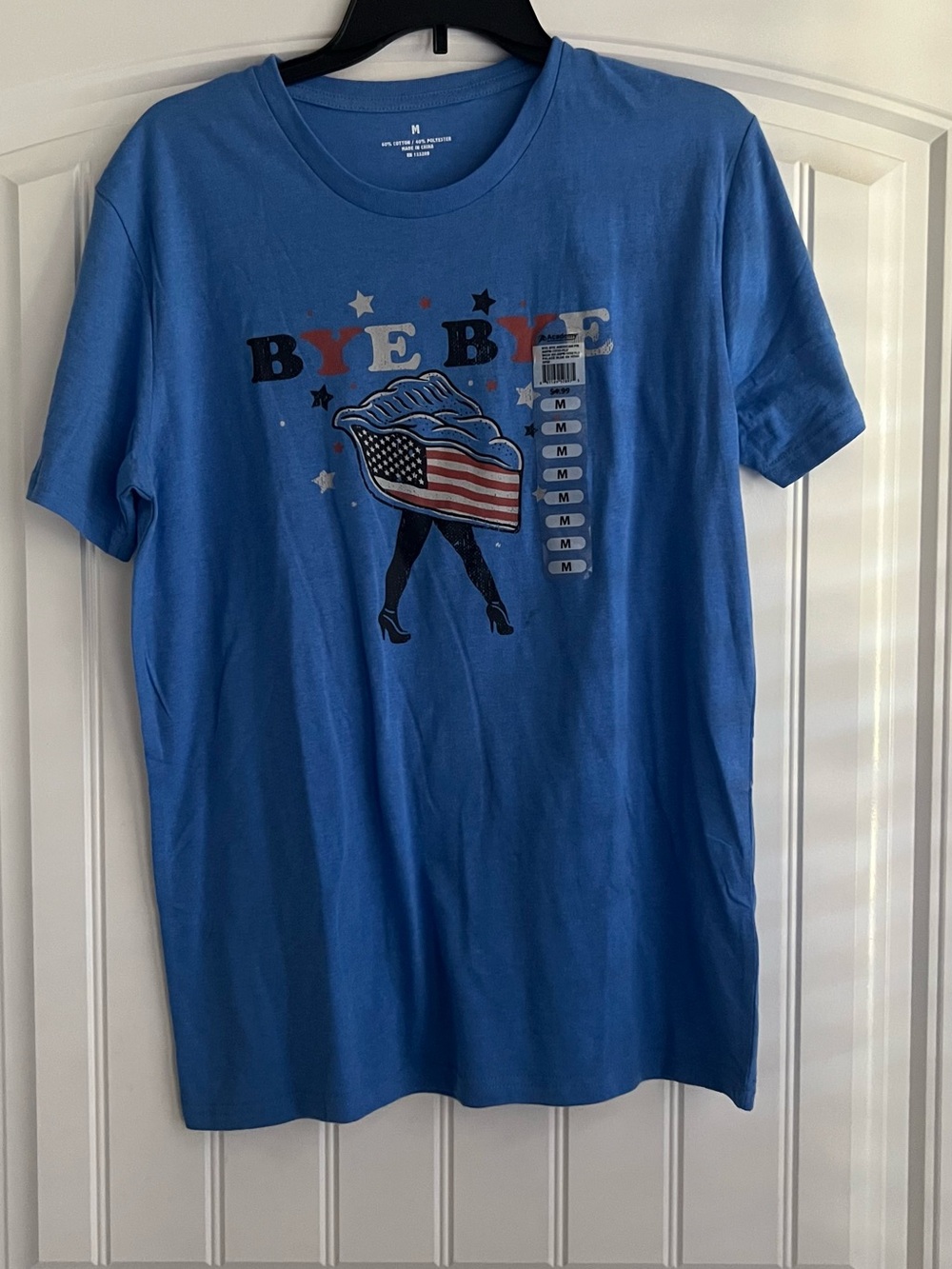 Fourth of July - 🇺🇸 Blue Graphic men & womenTee - "Bye Bye" Flag Design
